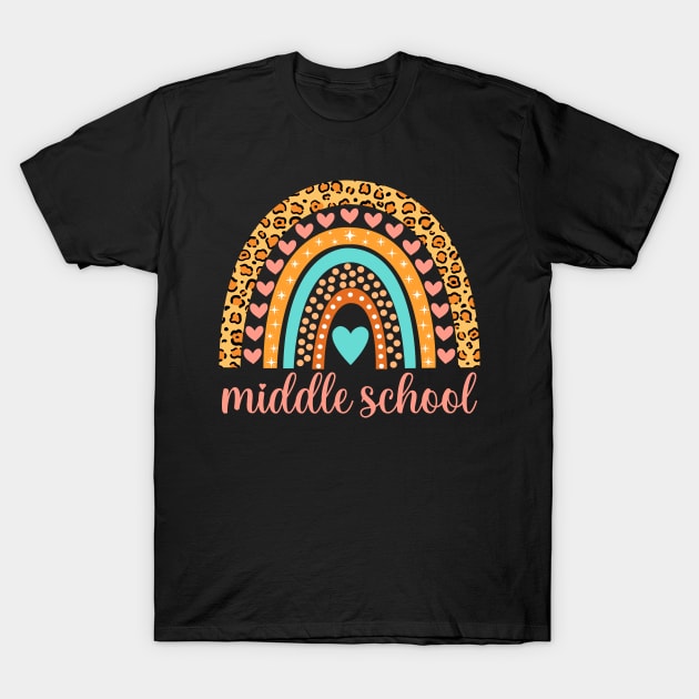 Middle School Teacher Girls Boys Back To School T-Shirt by CreativeShirt